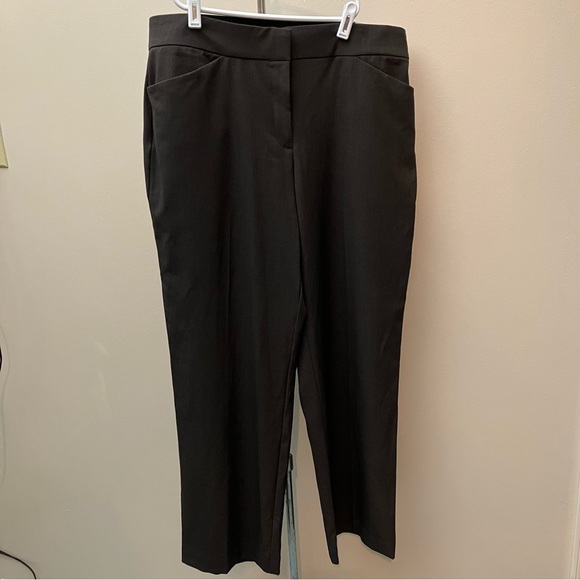 Sag Harbor Stretch NWT Curvy Perfect Fit Pant chocolate Heather 14 Short - Picture 2 of 15